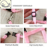 Soft Rabbit Harness & Leash Set — Adjustable Traction Rope with Bell