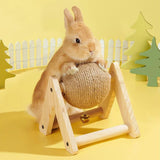 Sisal Scratch Ball Toy — Claw-Grinding Stand with Bell for Rabbits