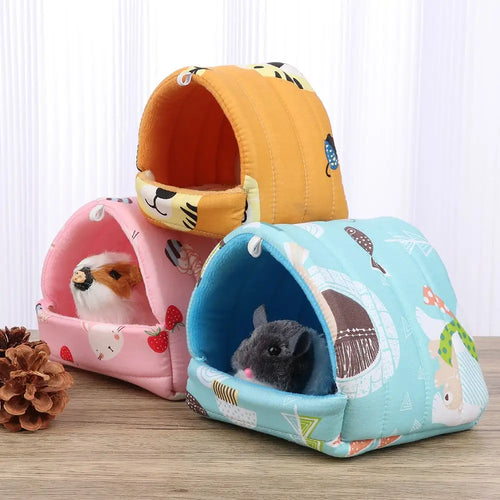 Cozy Small Pet Sleeping Bed — Warm Flannel Nest for Hamsters & Rabbits