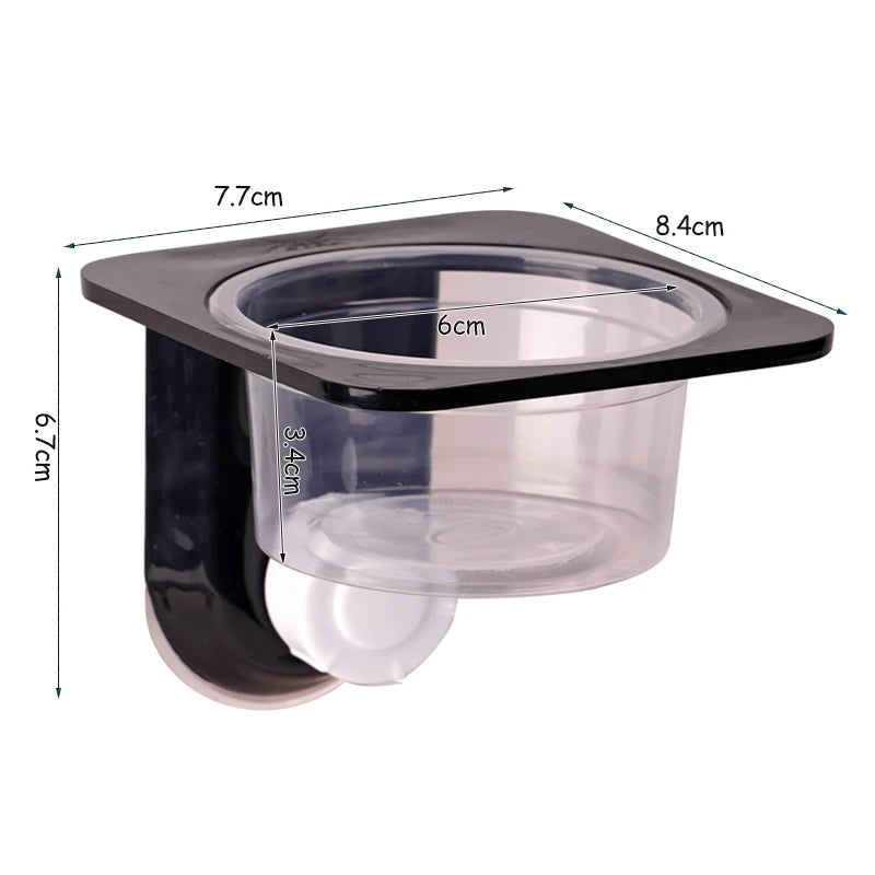 Suction-Cup Double Feeding Bowl — Space-Saving Dish for Geckos & Chameleons