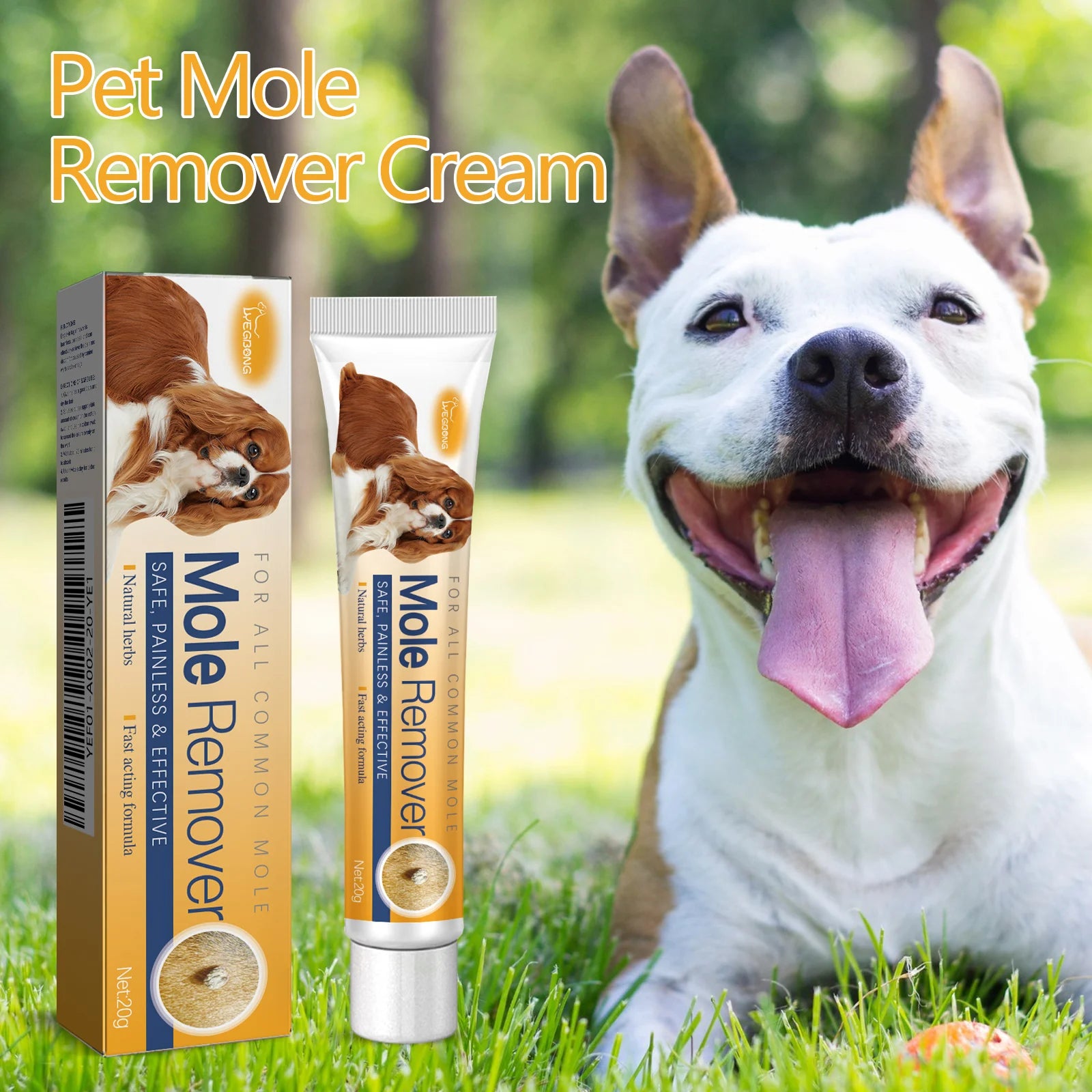 Pet Wart & Skin Tag Remover Cream — Painless, Non-Irritating, 20g