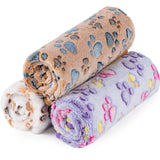 Dog Paw Print Blanket (Soft Plush Pet Blanket)