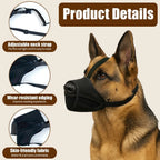 Dog Mesh Muzzle (Anti-Bite, Anti-Lick, Breathable, Adjustable)