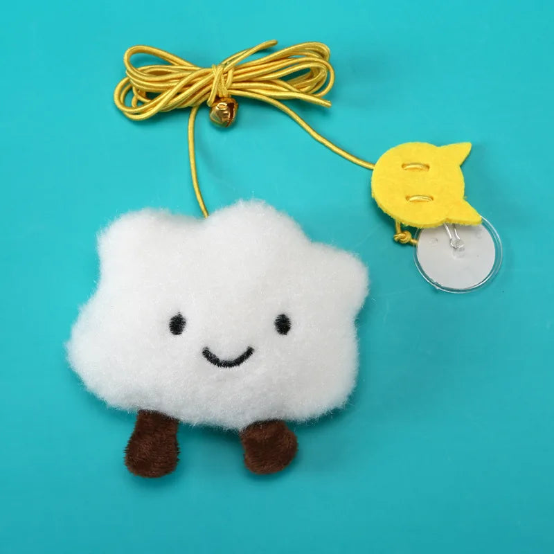 Hanging Cat Toy with Telescoping Rope & Feather — Interactive Kitten Scratch & Play Simulation Toy
