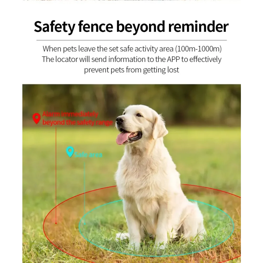 GSM AGPS Waterproof GPS Pet Collar Tracker with Calls & Remote Control