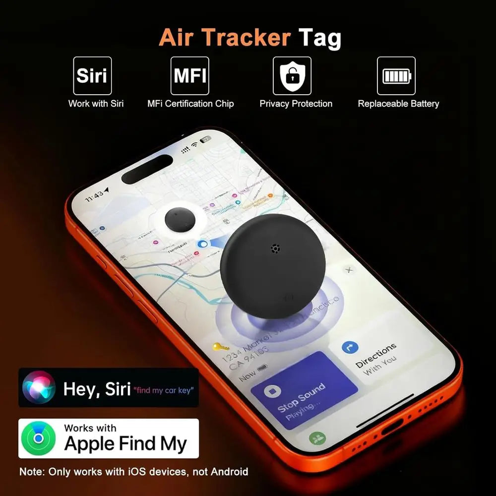 4-Pack Bluetooth Trackers for iOS with Sound Key Finder & Smart Item Locator