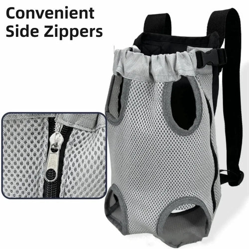 Lightweight Mesh Pet Front Carrier (Double Shoulder, Adjustable Strap)
