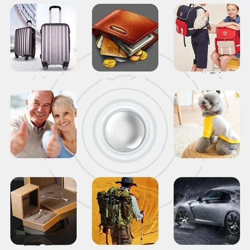 Mini GPS Smart Tracker for Apple FindMy & AirTag - Pets, Kids & Bags