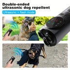 Ultrasonic 3-Head Dog Repellent & Trainer with Safety Light