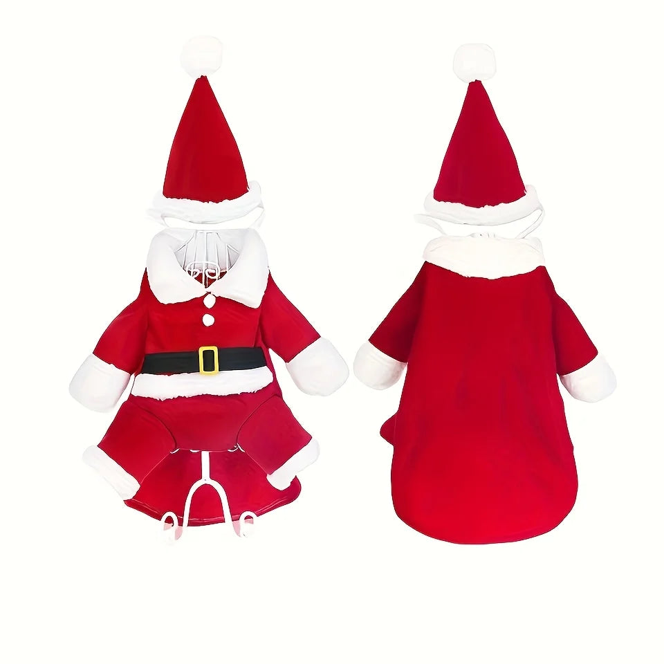 Santa Claus Costume Dress for Cats (Christmas Cosplay Outfit)