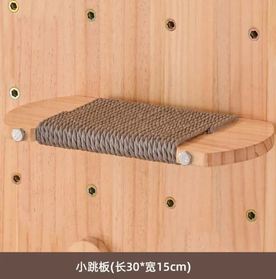 Wall-Mounted Cat Climbing Shelf & Hammock