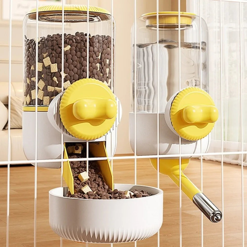 Cage-Hanging Automatic Pet Feeder (Detachable Bowl, Large Capacity)