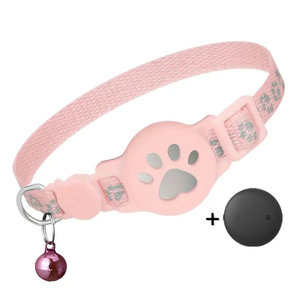 Reflective GPS Tracker Collar Necklace for Cats with Smart Location Tracking