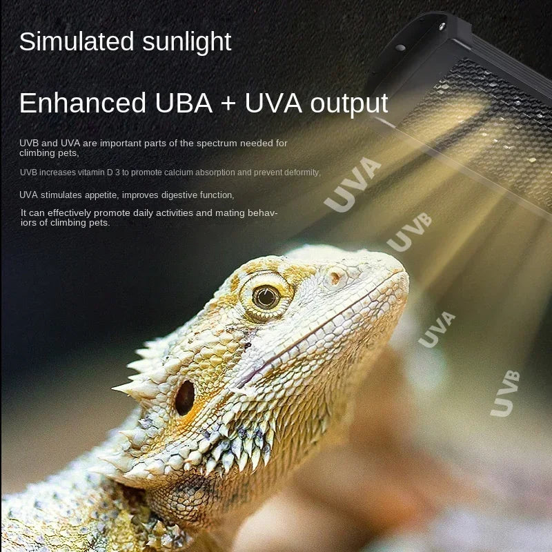 UVA+UVB Full Spectrum LED Reptile Light — 10.0/20.0 Sunbathing Lamp
