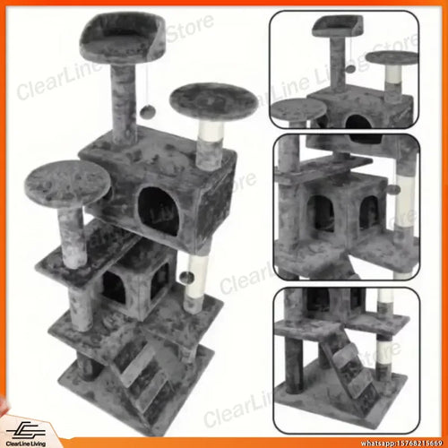 55-Inch Cat Tree Activity Center with Condo