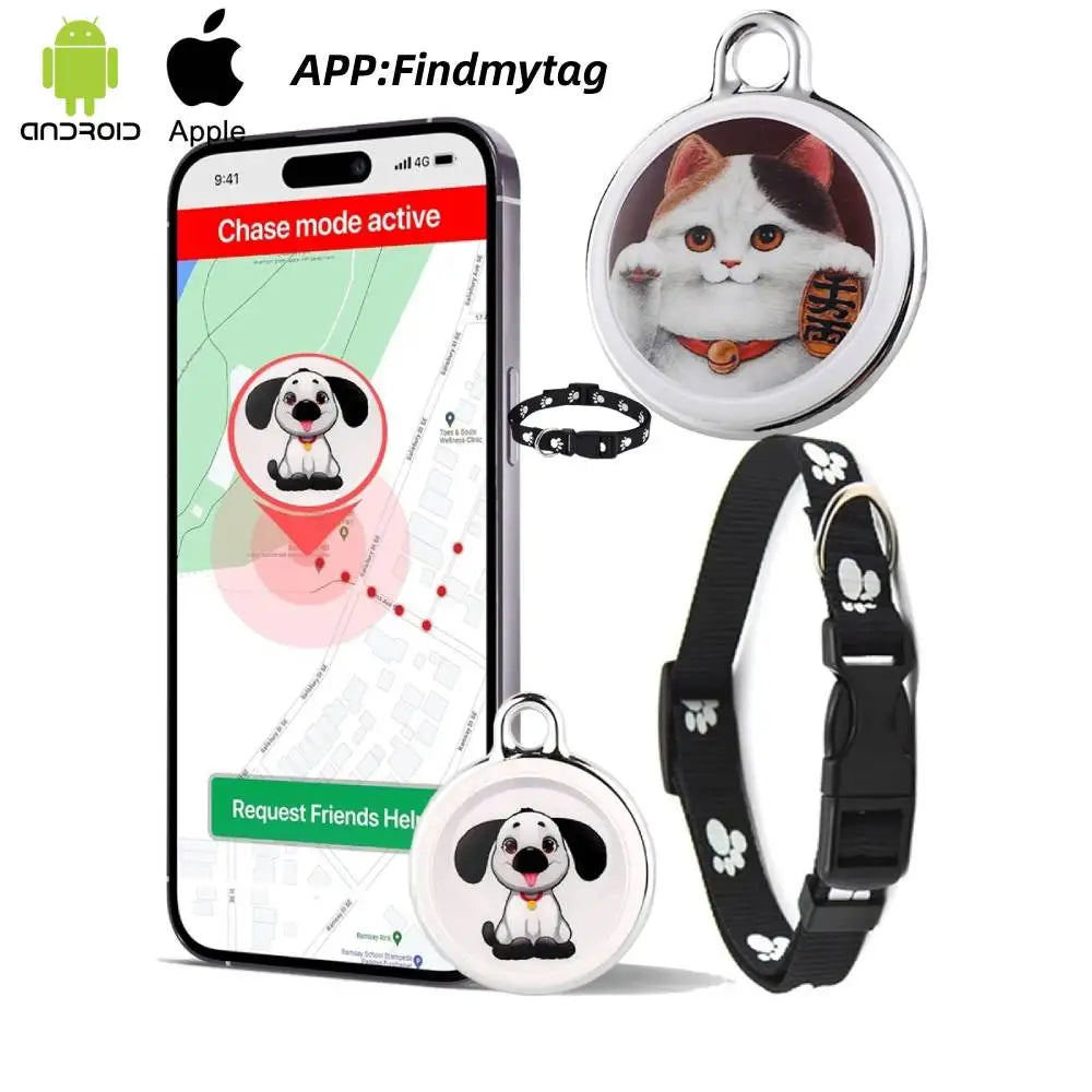 Long-Distance Mini Waterproof GPS Tracker Collar for Cats & Dogs - Real-Time