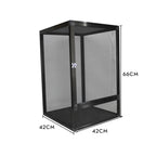 Front-Opening Reptile Terrarium — Tall Metal Mesh Door Enclosure