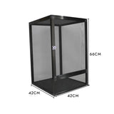 Front-Opening Reptile Terrarium — Tall Metal Mesh Door Enclosure