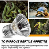 UVA/UVB Reptile Basking Bulb — Heat Lamp for Turtles & Lizards, 25W–75W