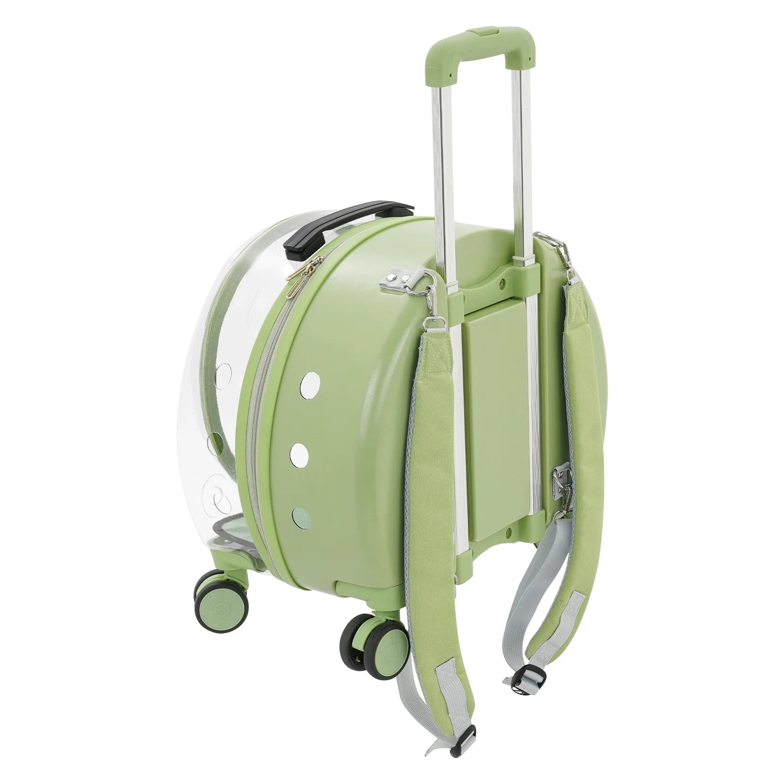 3-Section Expandable Rolling Pet Carrier Stroller with Front Opening for Small Dogs & Cats