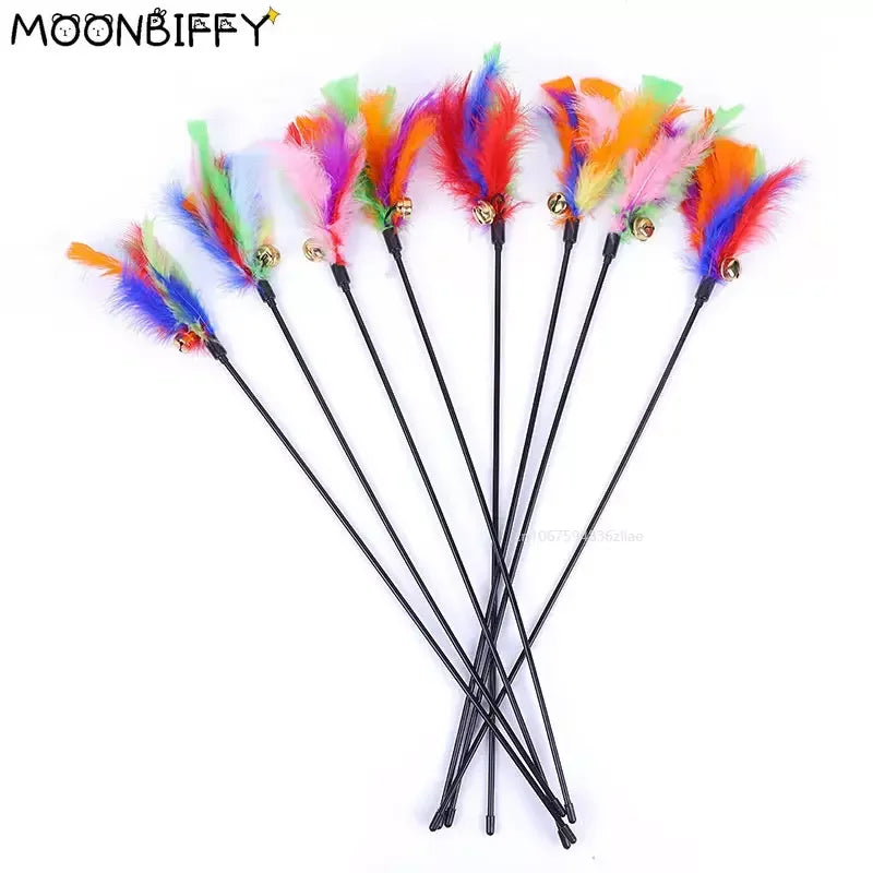 Feather & Bell Cat Teaser Wand (5-Pack)