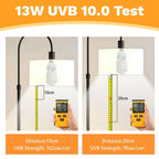 UVB Reptile Basking Lamp — Calcium & Vitamin D Light, 5.0/10.0/15.0