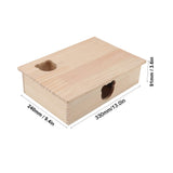 Wooden Hamster Hideout House — 6-Room Maze with Removable Roof