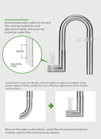 Stainless Steel Aquarium Lily Pipe & Oil Film Skimmer Set (WYIN Style)
