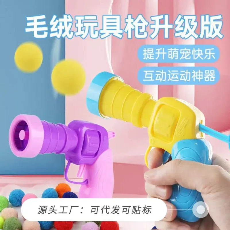 Self-Activating Pom Pom Ball Launcher — Interactive Fetch Toy for Cats