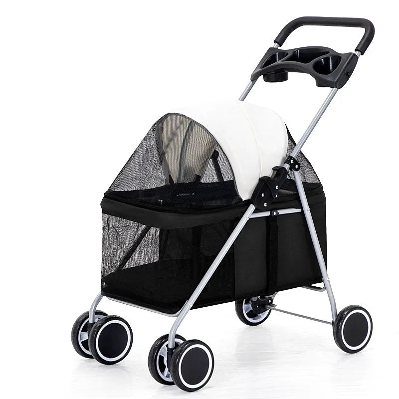 Portable Folding Pet Stroller for Cats, Dogs, Rabbits & Hamsters