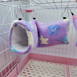 Plush Hammock Tunnel — Cozy Cage Hideout for Hamsters & Small Pets