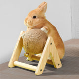 Sisal Scratch Ball Toy — Claw-Grinding Stand with Bell for Rabbits