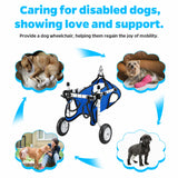 Pet Hind Leg Rehabilitation Assistance Harness and Traction Set, Mobility Aid Wheelchair for Disabled Pets with Traction Rope, Silicone Water Bowl and Waste Bag Combo, Total Traction Rope Length 96.8inch Cm, Suitable for Smal