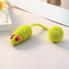 Knitted Mouse Ball Toy with Rustling Tail — Crinkle Sound Cat Toy