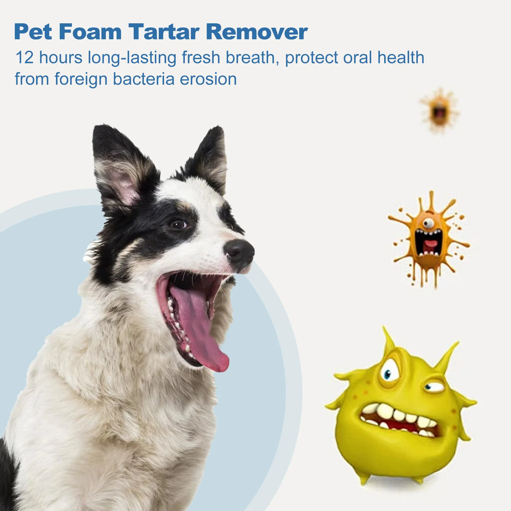 Pet Mouth Cleaning Foam — Natural Tartar Remover, 12-Hour Fresh Breath