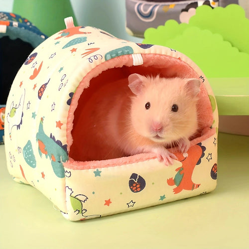 Velvet Winter Nest — Warm Foldable Bed for Hamsters & Sugar Gliders