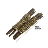 Natural Chew Toy Set — Apple Branch & Grass Tooth Grinders for Rabbits