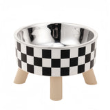 Raised Stainless Steel Pet Feeder Bowl