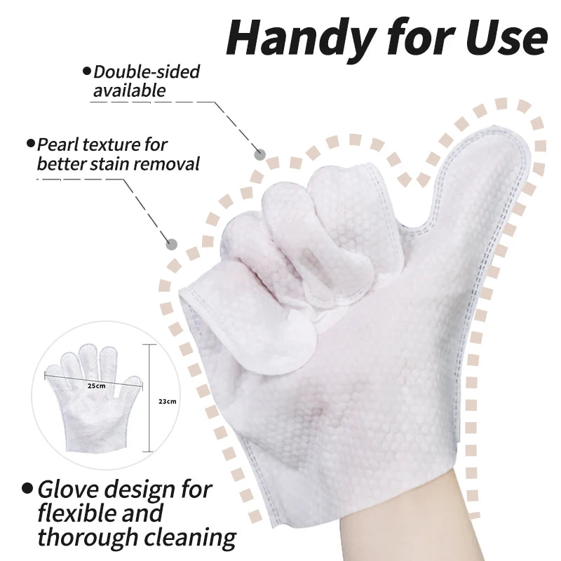 Thick Wash-Free Pet Cleaning Gloves — 20-Pack Odor-Removing Wipes