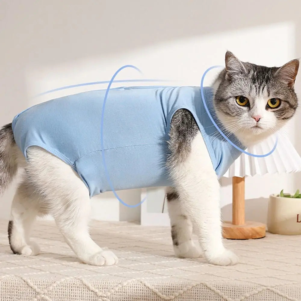 Post-Surgery Recovery Jumpsuit for Cats & Puppies — Soft Anti-Licking Suit
