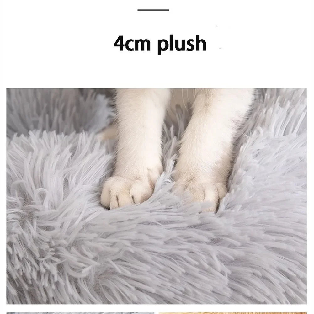 Round Plush Dog Bed