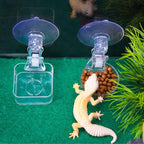 Suction Cup Reptile Feeding Bowl — Mountable Food & Water Dish for Lizards & Frogs