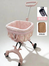 Compact Foldable Pet Cart Lightweight Shopping Cart Small Portable Go out Pet Carrier