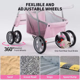 Steel Tube Dog Trolley Customized Pet Stroller For Small Dogs Cats Factory