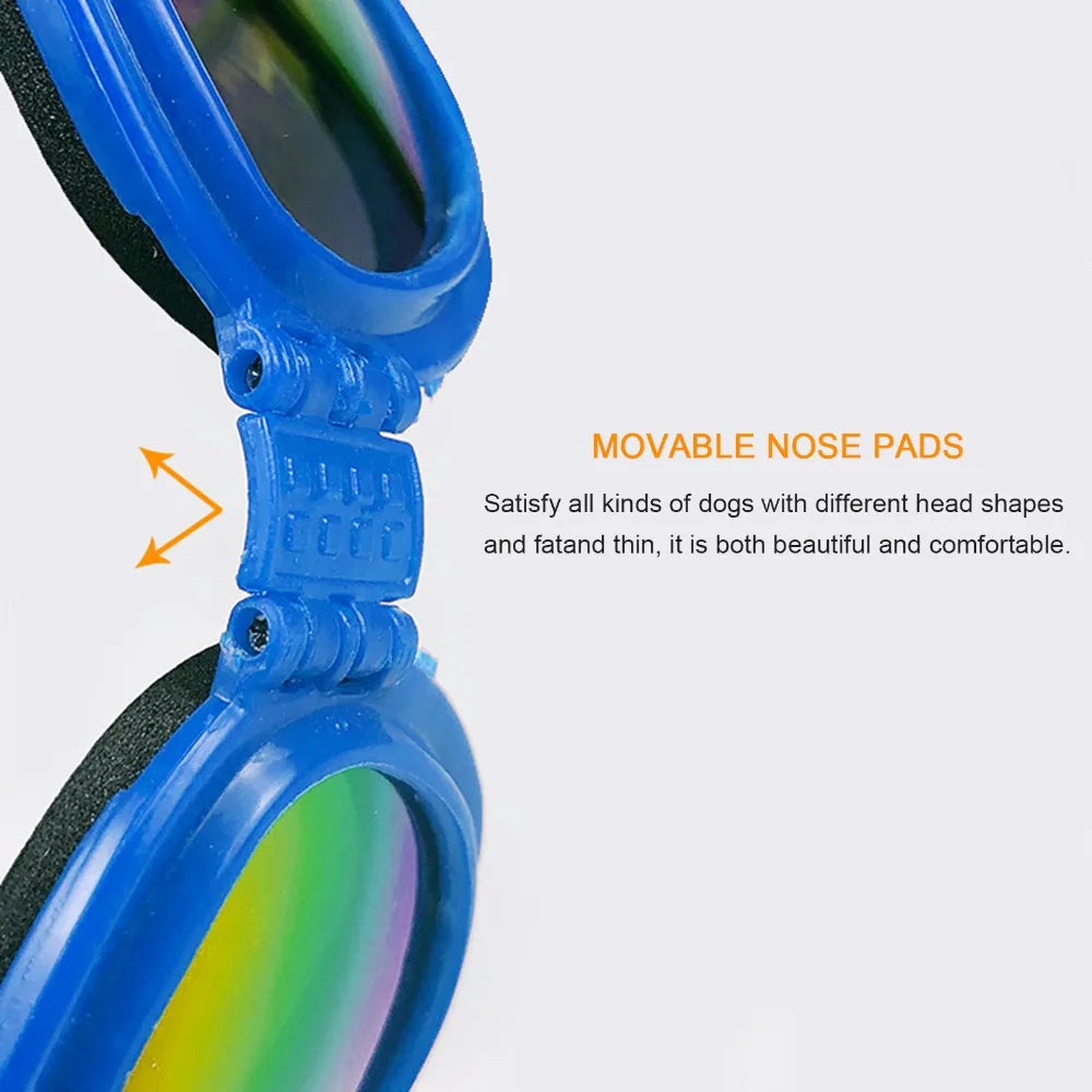 Foldable Dog Sun Goggles (UV Protection, Windproof, Adjustable)