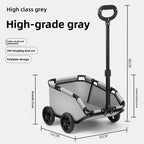 Lightweight Foldable Pet Stroller Trolley Bag for Toy Breeds & Small Dogs & Cats — Compact Outdoor Travel Cart