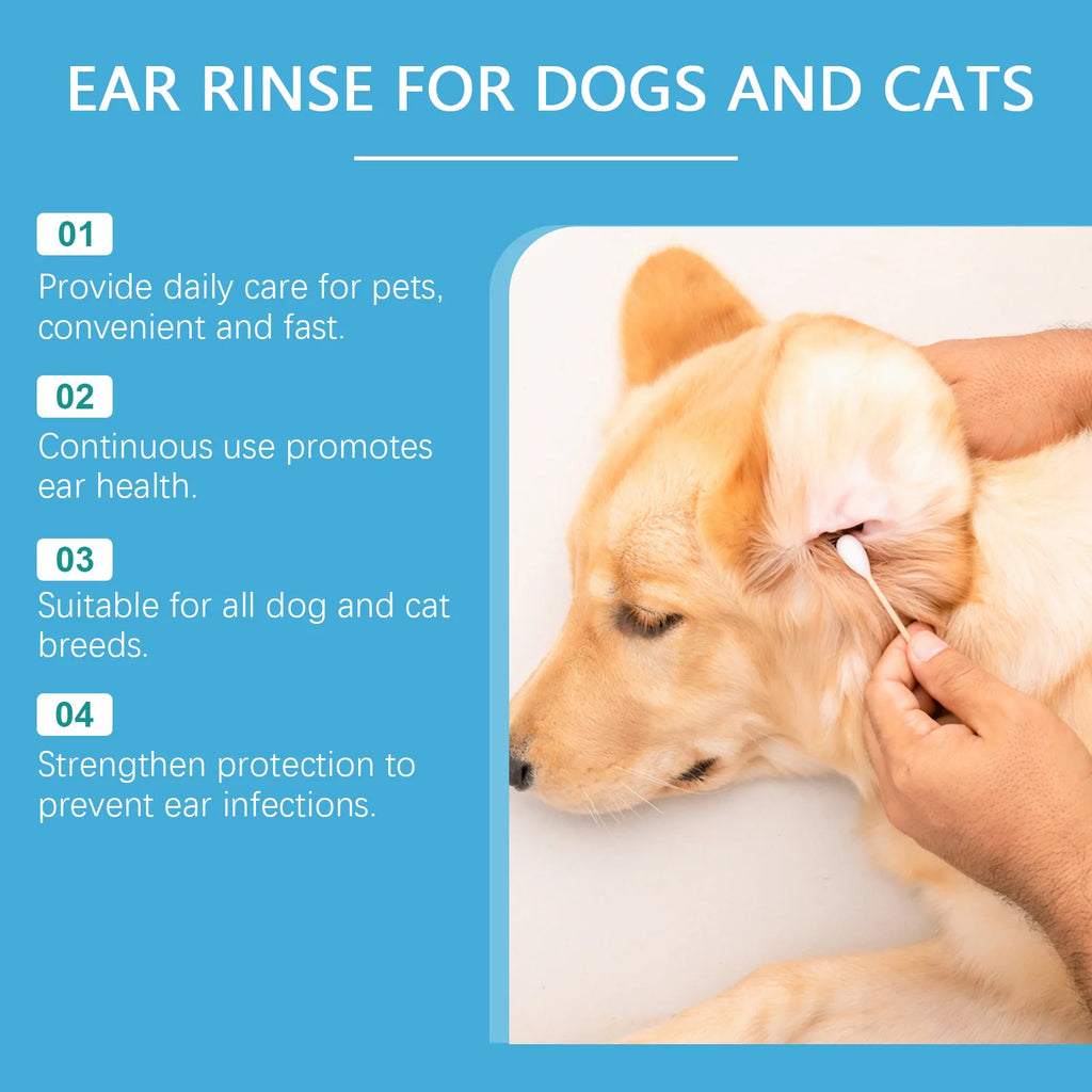 YEGBONG Gentle Pet Ear Cleaner — Wax & Odor Removal Solution, 120ml