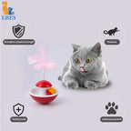 Self-Righting Feather Tumbler Cat Toy — Wobble & Bell Kitten Toy