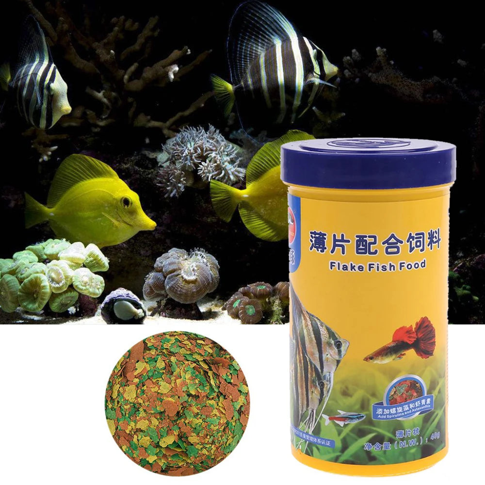 Ornamental Fish Food Mini Pellets (High Protein, Spirulina, Color Enhancing)