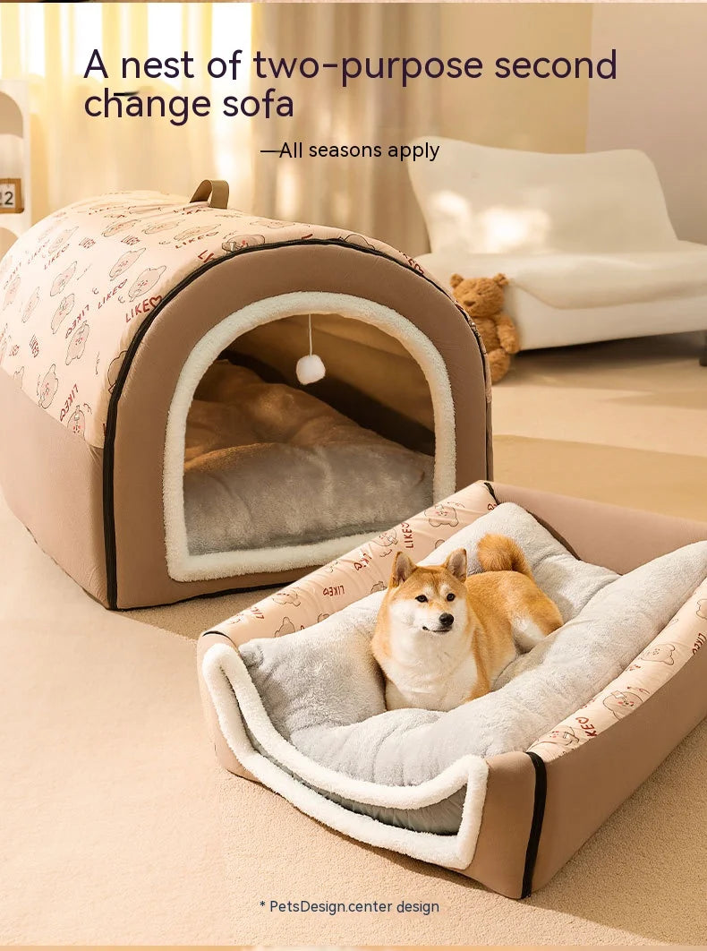 Cozy Pet Nest Bed for Dogs & Cats